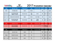 2017 Promotion Calendar